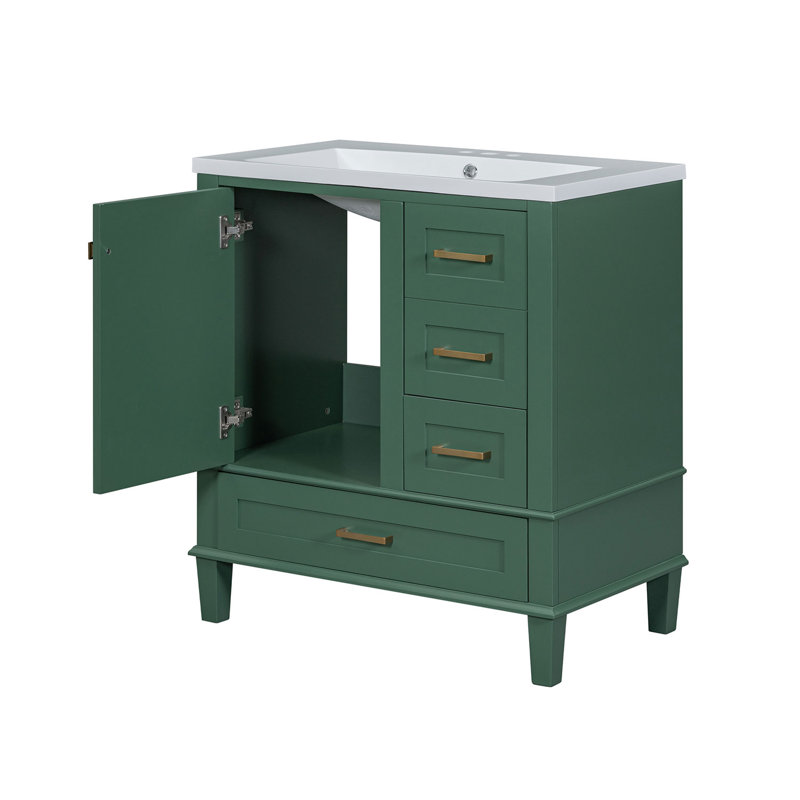 Ensemble de meuble-lavabo autoportant 30 po, Vert