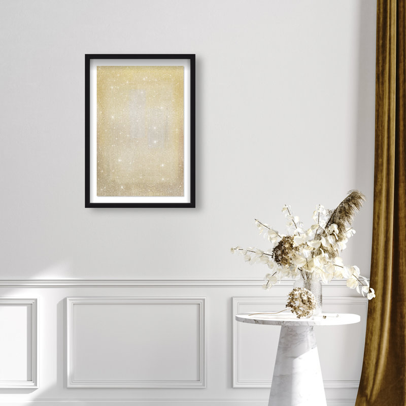 Golden Haze Framed Graphic Art, 31.5" H x 21.5" W, Black Shadowbox