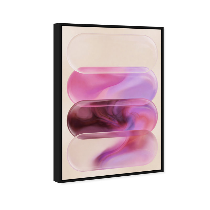 Clear Rose Print by Oliver Gal, 31"H x 21"W, Black Floater Frame