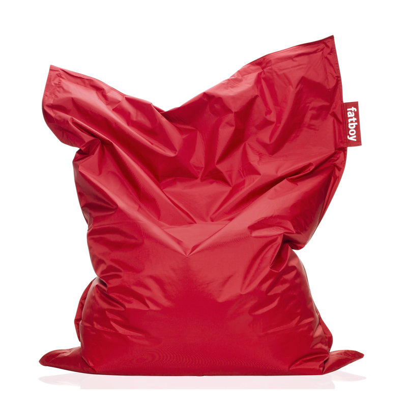 Rock 'n Roll Medium Bean Bag Chair, Red Nylon