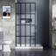 Porte de douche 34 po x 72 po avec finition noire