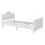 Lit simple pour enfants, lit plateforme simple en bois avec tête et pied de lit-309256499-309256500