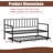 Aishia Steel Daybed with Trundle Bed-1234278264