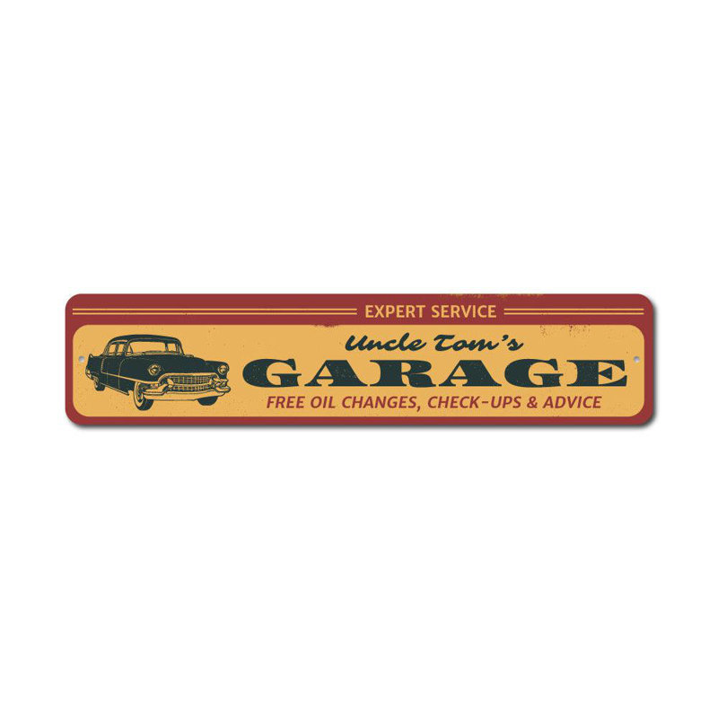 Enseigne personnalisée en aluminium pour le service expert, H 4 po x l 18 po x P 0,04 po