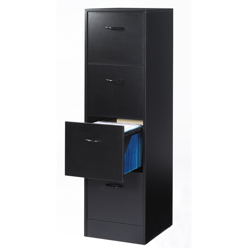 Caulkins 41.4cm Wide 4 -Drawer File Cabinet, Black