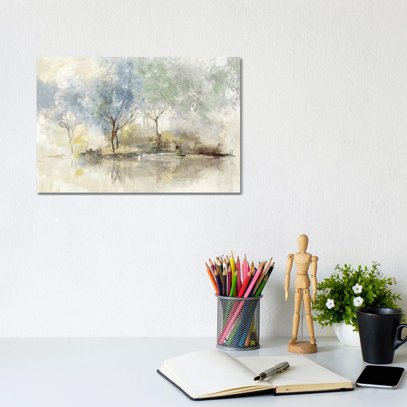 Pale Meadow by Allison Pearce - Painting on Canvas, Wrapped Canvas, 20.32cm H x 30.48cm W x 1.91cm D