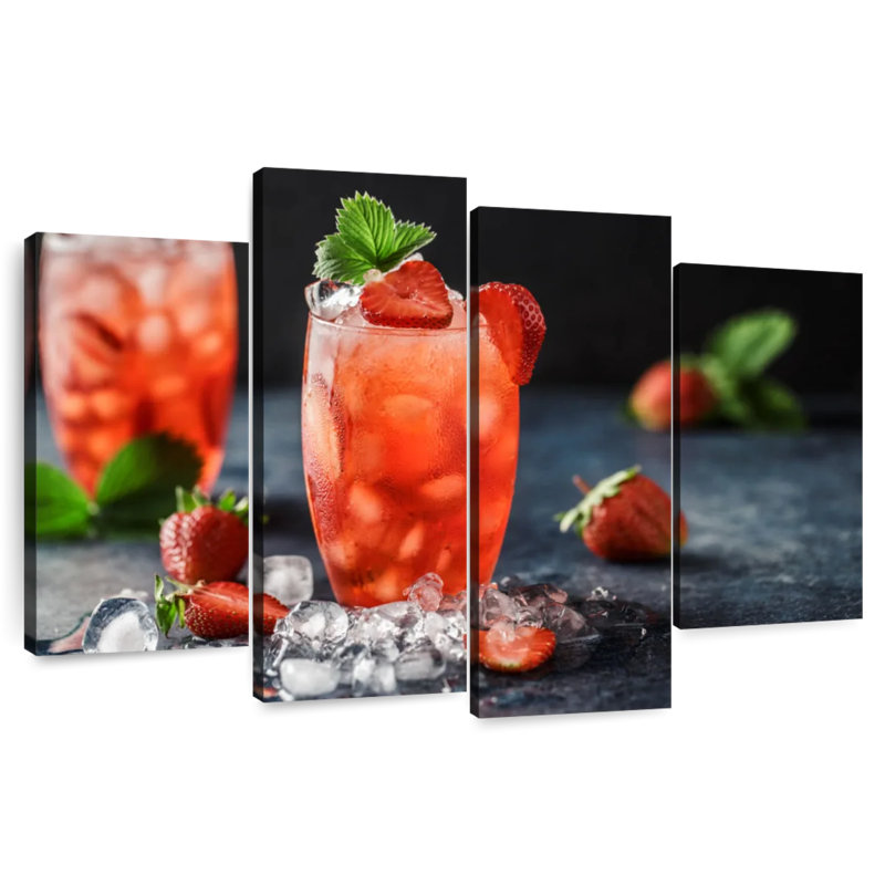 Yarlin Strawberry Cocktails, 48'' H x 75'' W
