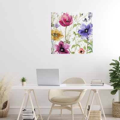 Botanical Spring Garden Blooms Canvas, design by Sasha