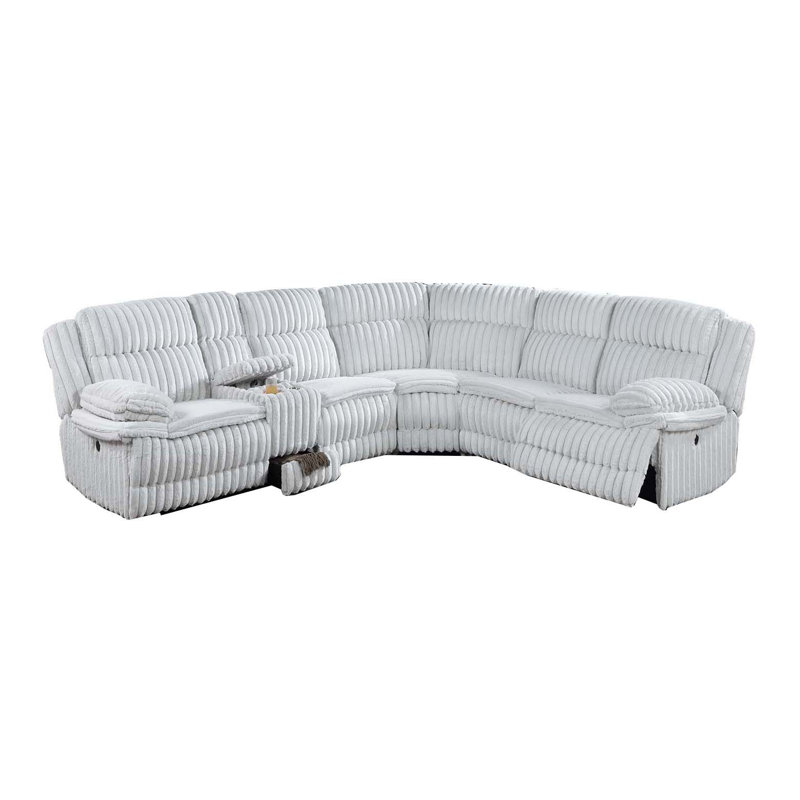 Canapé modulaire Motion, Velours côtelé gris, Alimentation