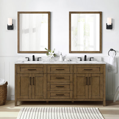Ensemble de meuble-lavabo double 71 "avec miroir Tahoe