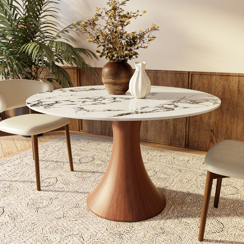 Table de salle à manger Mid-Century, Coloré, H 29,64 po x l 39,37 po x P 39,37 po