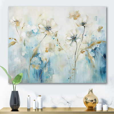 «Blue Botanical Garden I - Abstract Botanicals», reproduction d'art sur toile