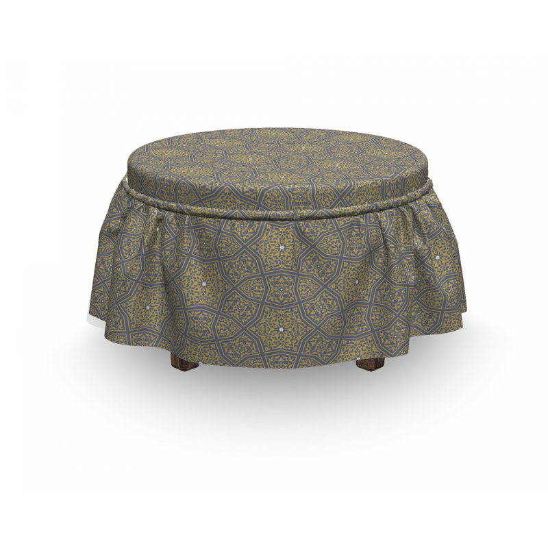 Housse pour repose-pieds floral
