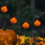 Guirlandes de citrouille - décorations d'Halloween orange 8,5 pi avec 10 lumières de citrouille à DEL pour l'extérieur, l'intérieur, la fenêtre, le patio, la fête