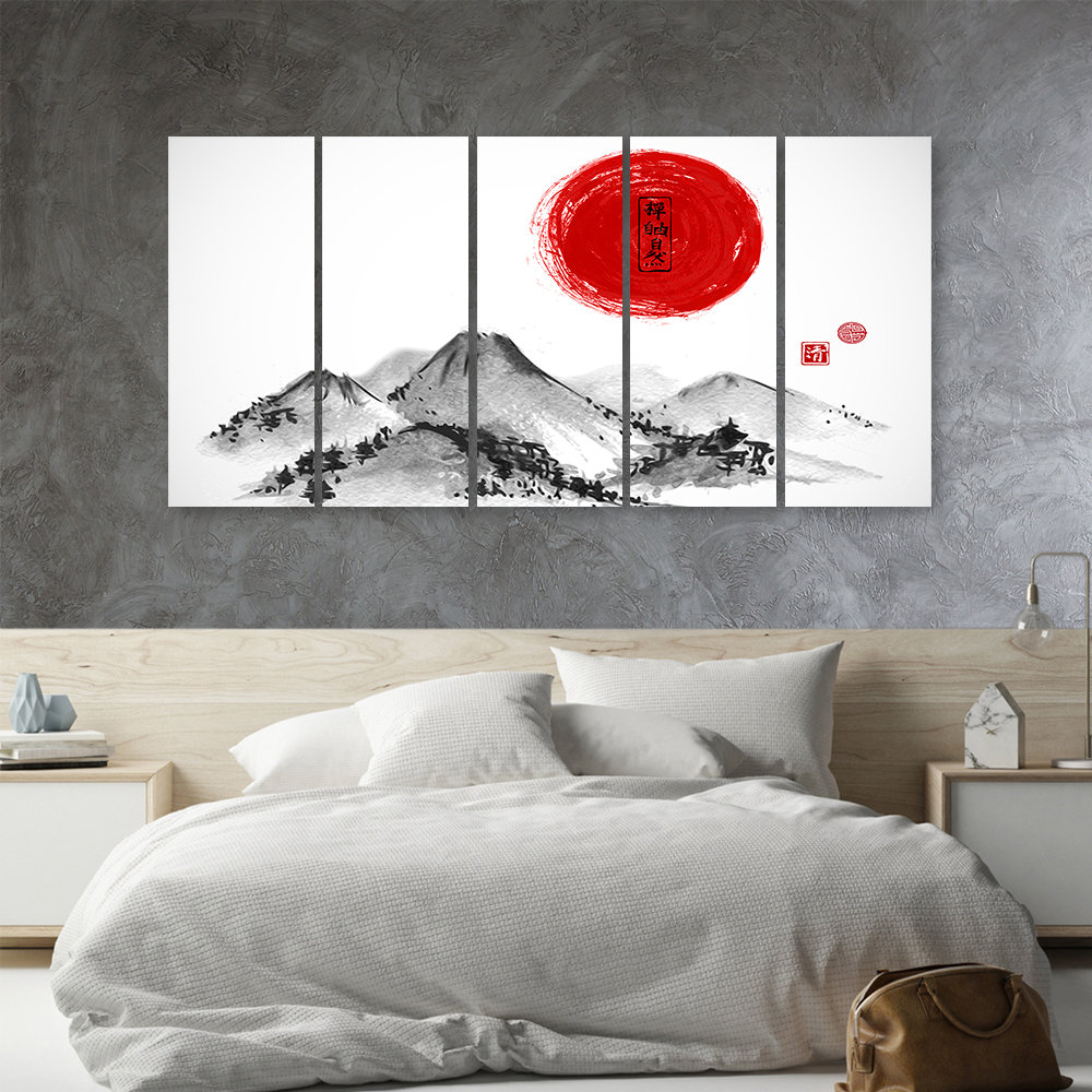 Leinwandbild Japan-Berge-Landschaft