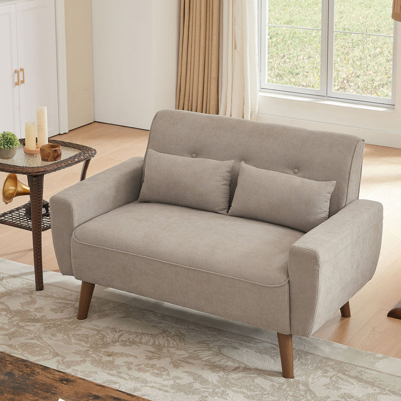 Petit canapé-lit rembourré 48,43 po, Beige