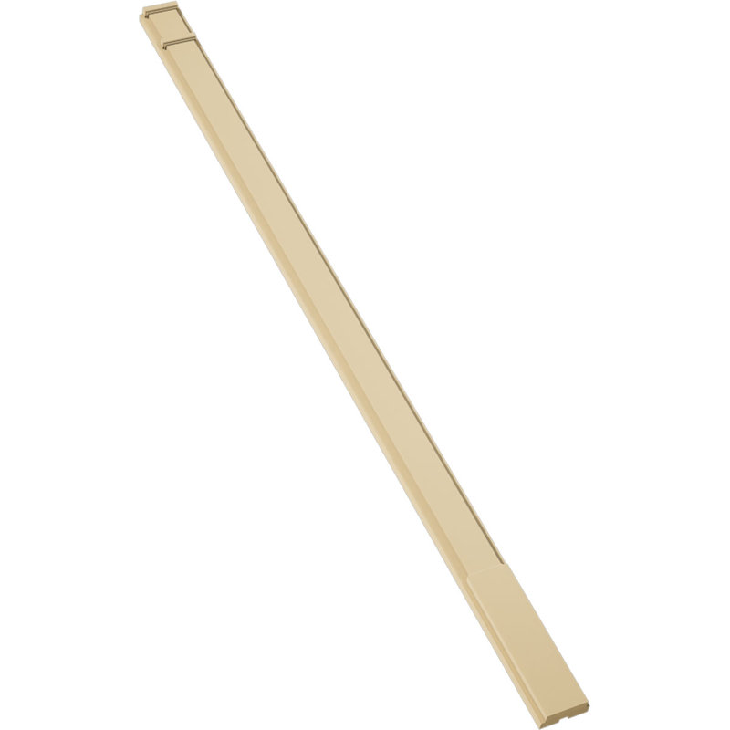 Pilastre simple en uréthane Signature avec majuscule et base, brun clair apprêté, 5 po x 102 po x 2 po, Décoratif