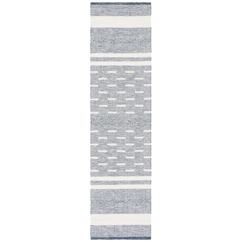 Mei Hand Woven Cotton Geometric Rug, Runner 2'3" x 9'