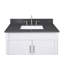 37 po Plateau en quartz blanc avec évier rectangulaire Lotte Radianz Everest-62524948