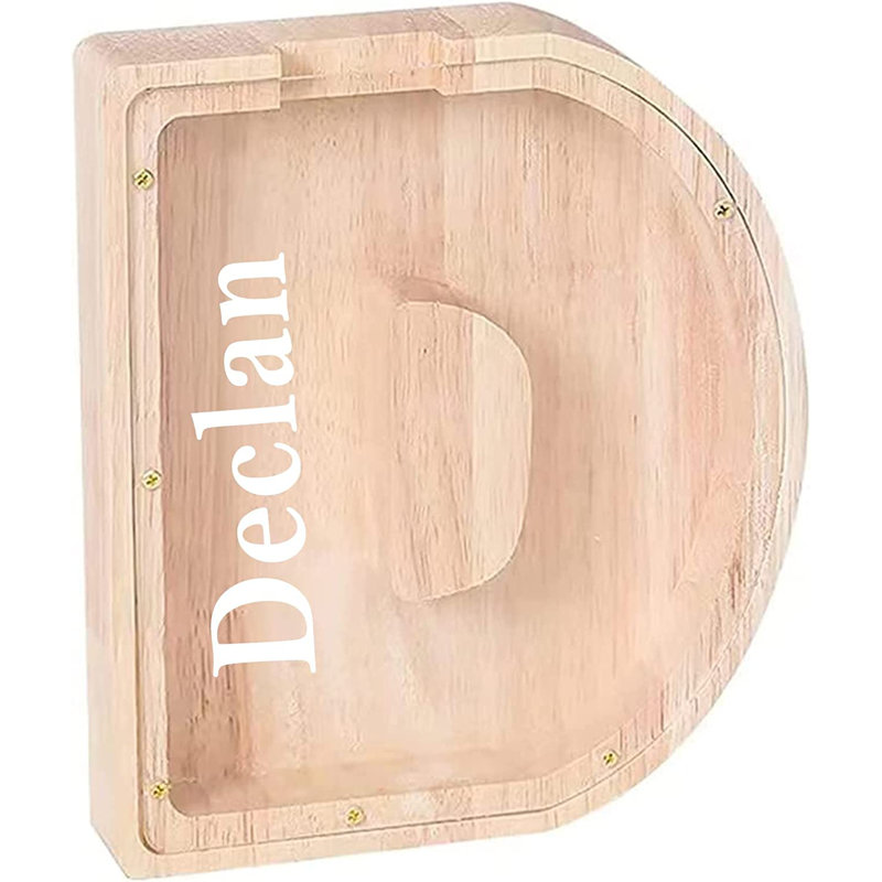 Adarryll Text & Numbers Piggy Bank, D, Yes