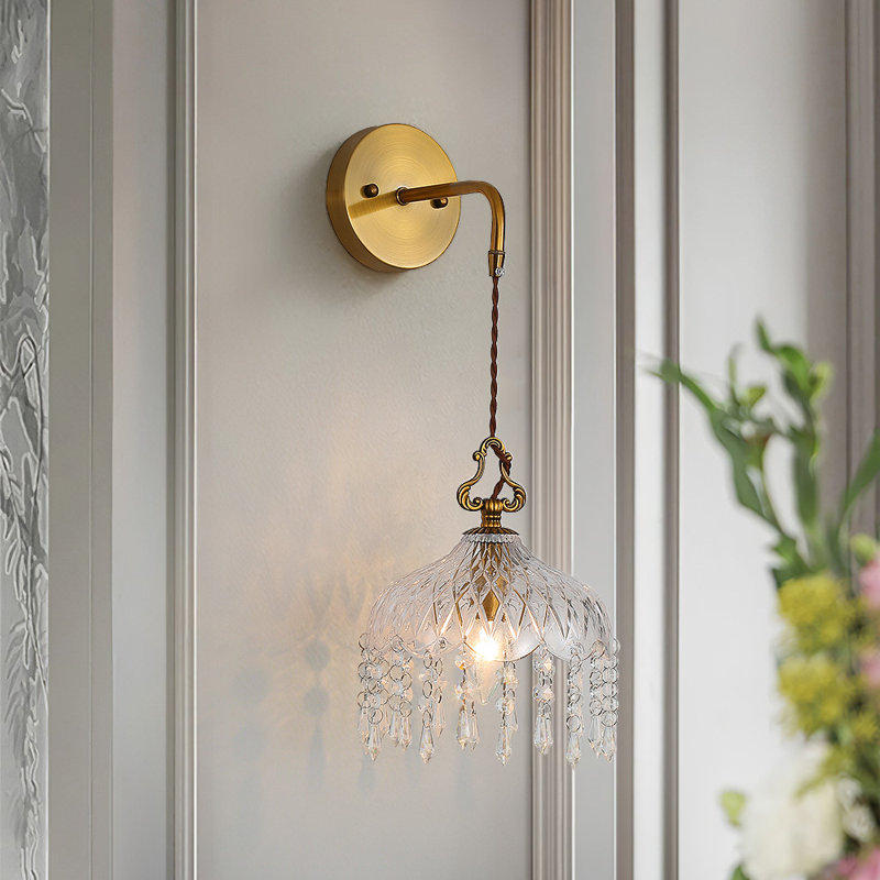 Bostock 1 - Light Gold Wall-Mounted Armed Sconce