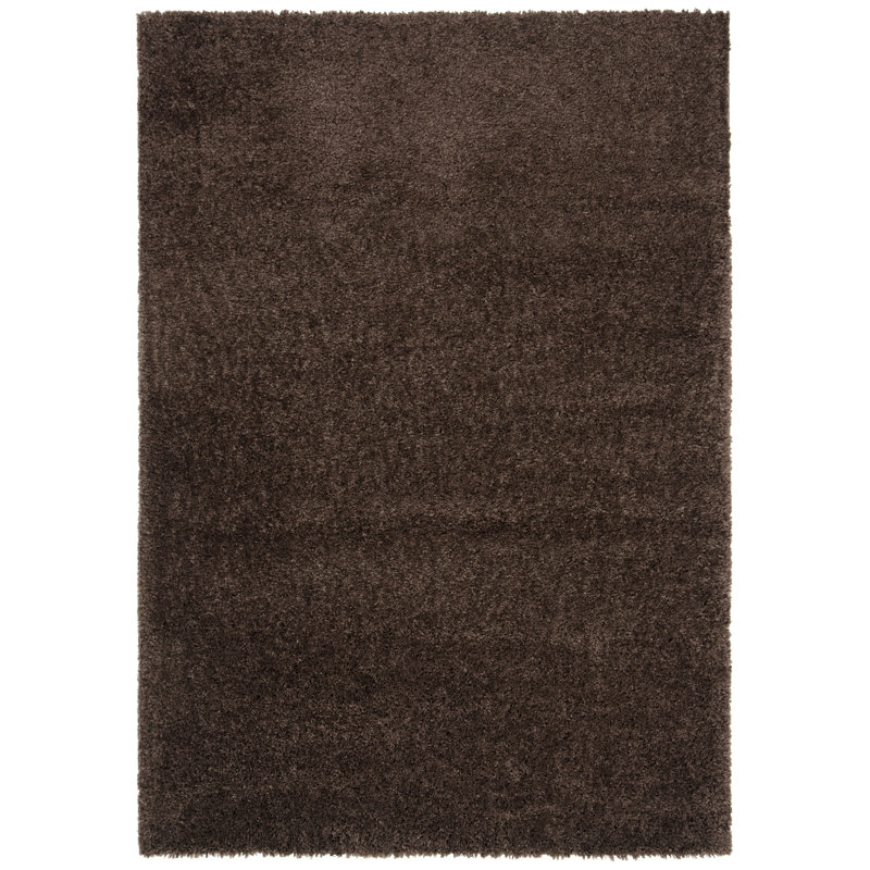 Brittney Performance solid color shag rug, Brown, Rectangulaire 3 pi x 5 pi