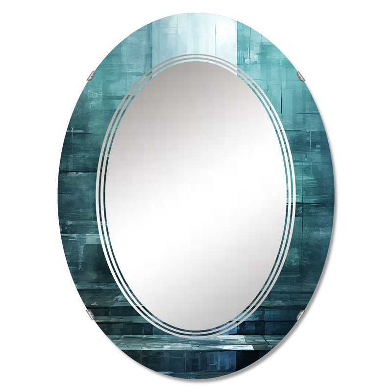 Picotee - Miroir mural moderne ovale, 30 po x 20 po