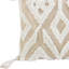 Coussin décoratif en polyester beige avec fermeture à glissière 17 po x 17 po Ikat