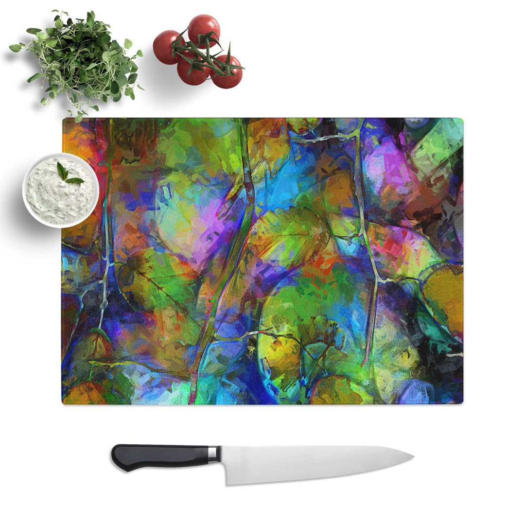 Tempered Glass Leaf Chopping Board