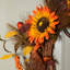 45Cm Hanging Artificial Sunflower Whirl Autumn Wreath