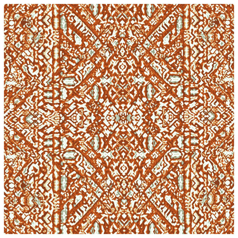 Tapis de bain à motif géométrique complexe, L 34 po x L 21 po