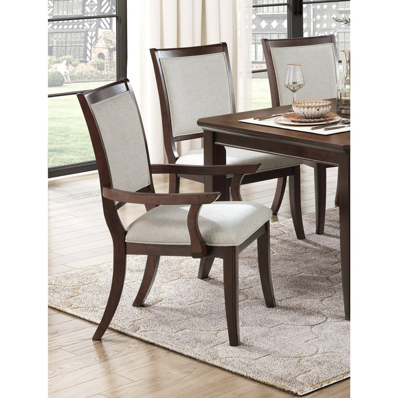 Formal Traditional 7pc Dining Set Table and Chairs Separate Extension Cherry Finish with Dark Walnut Inlay Wooden Furniture