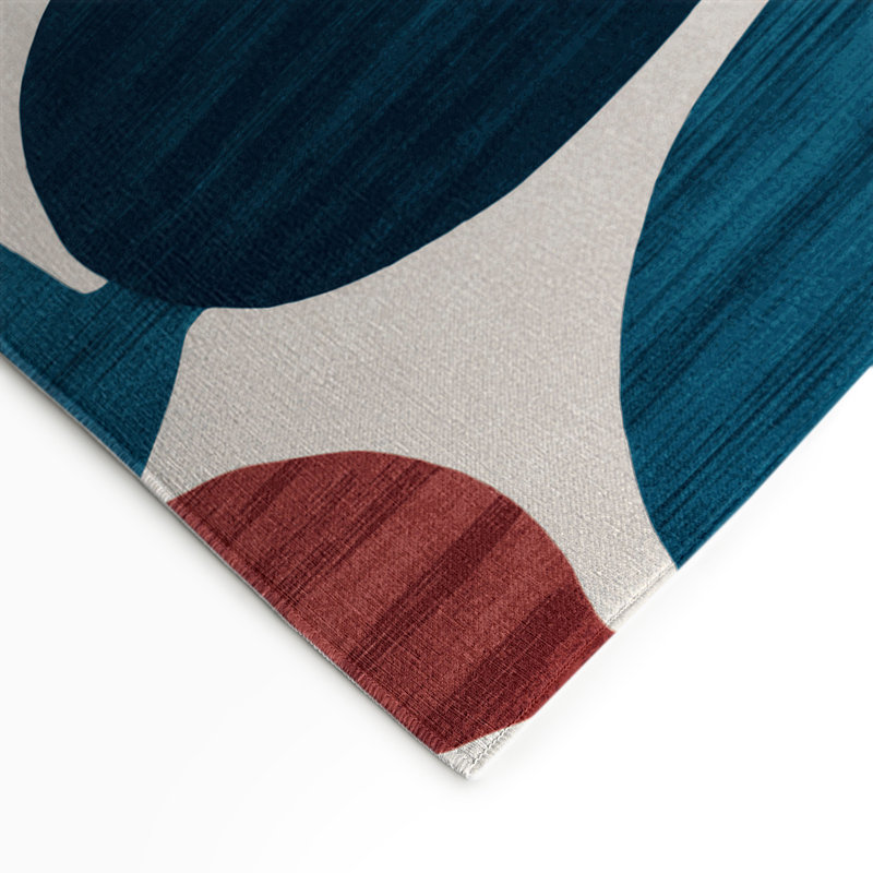 Watercolor Green Indoor and Outdoor Area Rug, Round 5'