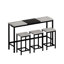 Table de salle à manger de cuisine moderne, table de pub, ensemble de table de salle à manger longue avec 3 tabourets, assemblage facile-831940551