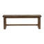 Ensemble de table et de banc à plateau fixe, 4 chaises - 100 x 200 x 77 cm - Bois massif - 6 pièces - Brun - Style rustique