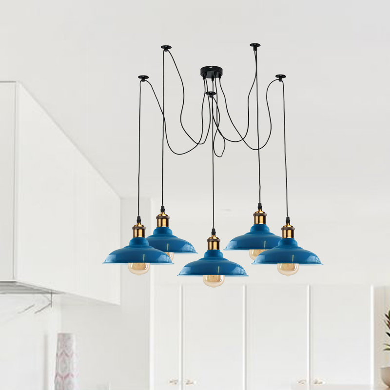 London 5 - Light Pendant, Light Blue