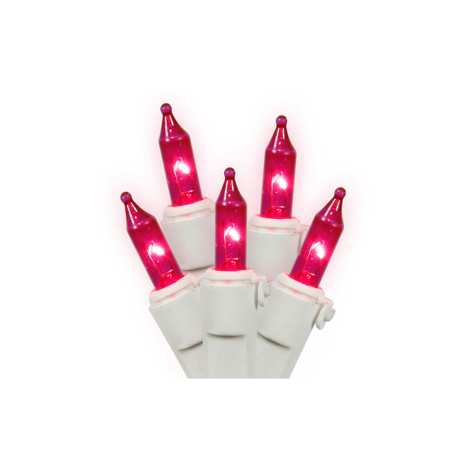 Mini Christmas String Light Set, Pink/White, 100, 396"
