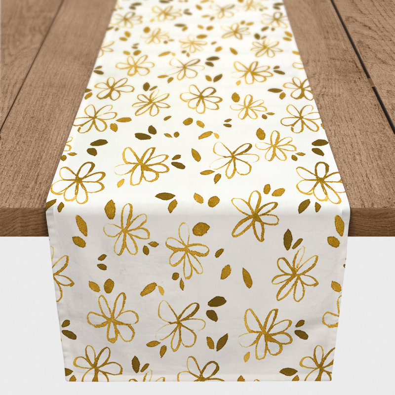 Klothilde Rectangle Floral Polyester Table Runner, 72'' x 16''
