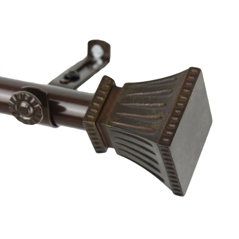 Tringle à rideaux simple Spenser, l 48 po à 84 po, Cacao