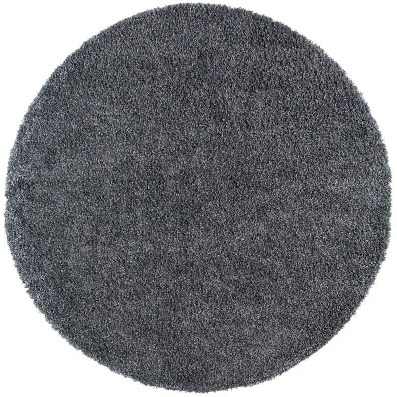 Edgecombe Shag Performance Solid Color Rug, Round 6'7"