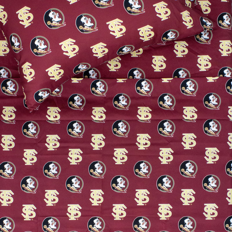 NCAA Sheet Set, Twin XL Sheet Set + Fitted Sheet + Pillowcase, Florida State