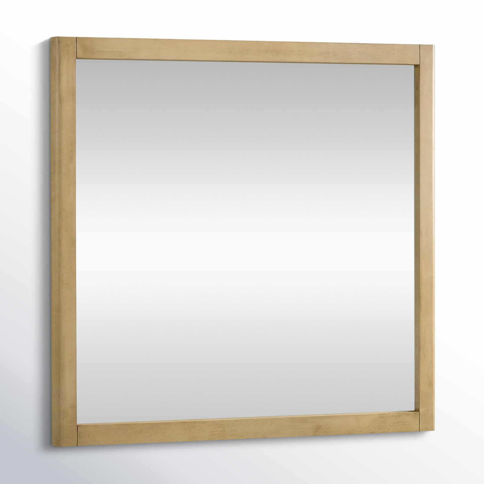 Akira Wood Wall Mirror, White Oak