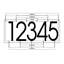 Plaque d'adresse murale rectangulaire sur 1 ligne-45411375