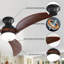 Ventilateur de plafond moderne de 52 pouces avec moteur à courant continu réversible à télécommande à 3 pales en bois massif à intensité variable