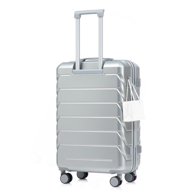 28 Inch ABS Hard Shell Large Travel Checked Luggage - Scratch Resistant Surface Four Multi-Directional Wheels,  With Combination Lock and Side Hooks .