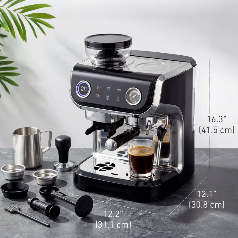 Machine à espresso avec broyeur à vapeur intégré