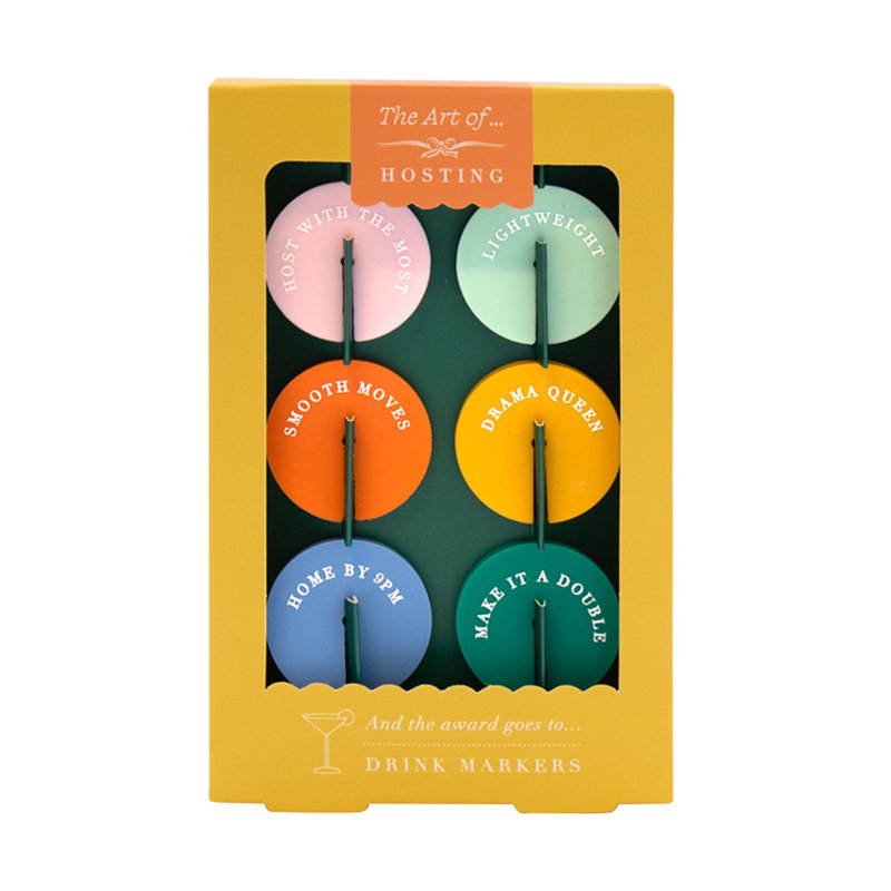 Portico Designs Art of Hosting Drinks Markers - Set of 6