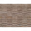 Tapis de couloir 2 pi 7 po x 12 pi brun à motif quadrillé moderne en polyester texturé tissé à la main