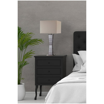 Lampe de table carrée avec miroir 29,5 pouces Alistair