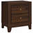 Walnut 2-drawer Nightstand Bedside Table